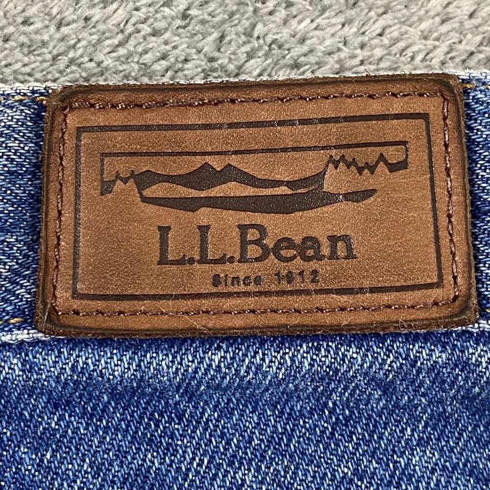 Vtg LL Bean Mens 34x32 Relaxed Fit Flannel Lined Jeans Blue Denim